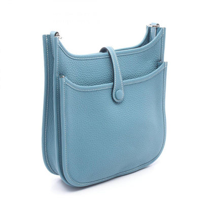 Hermes Shoulder Bag Evelyne 23 New Blue Jean Leather — view 2