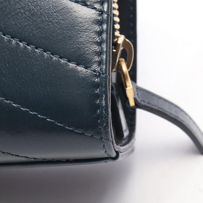Chanel Shoulder Bag Blanc Stitch Blue Green Leather Chain — view 8