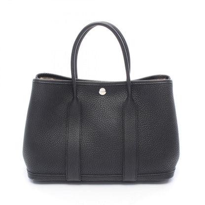 Hermes Tote Bag Garden Party PM Black Leather