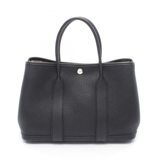 Hermes Tote Bag Garden Party PM Black Leather