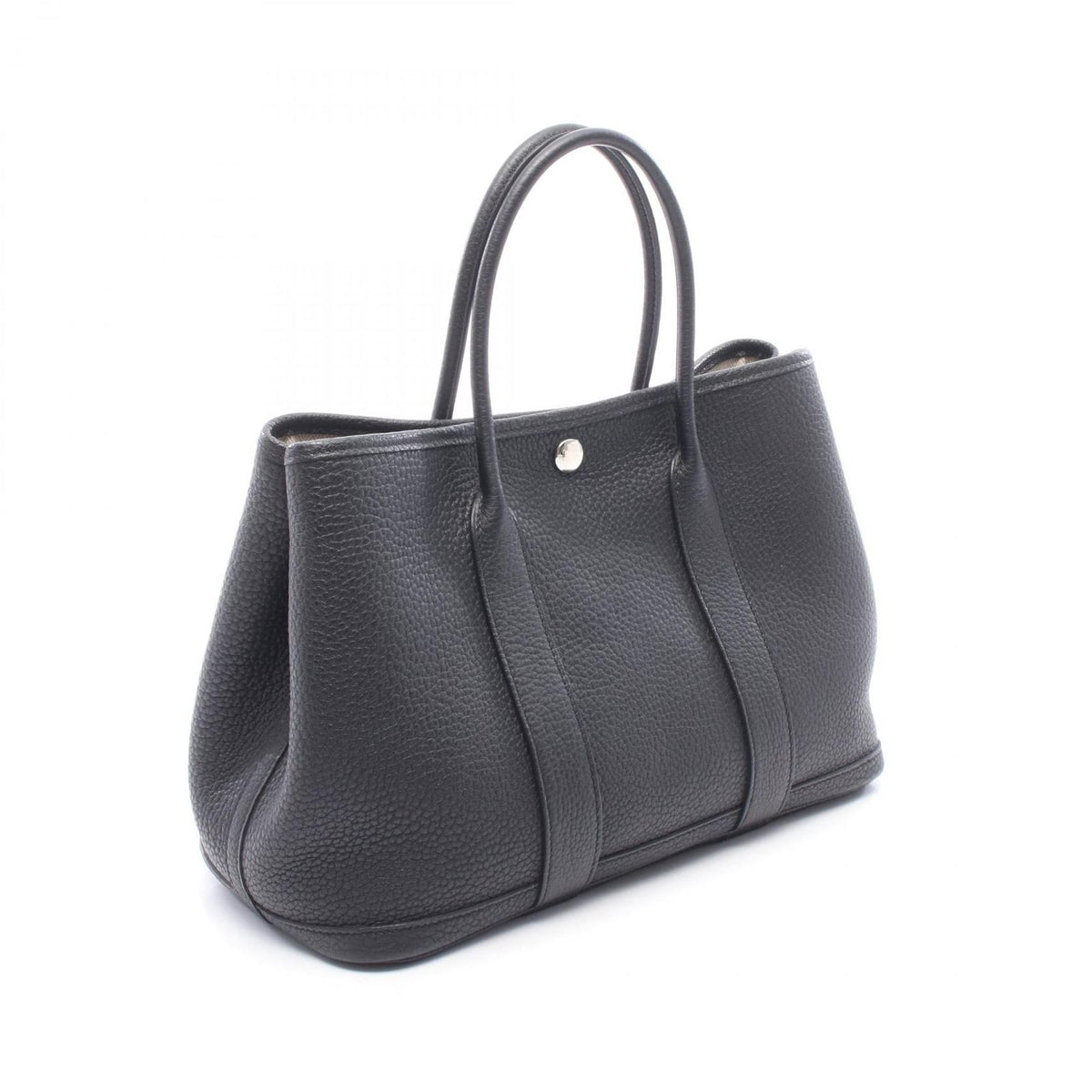 Hermes Tote Bag Garden Party PM Black Leather — view 2