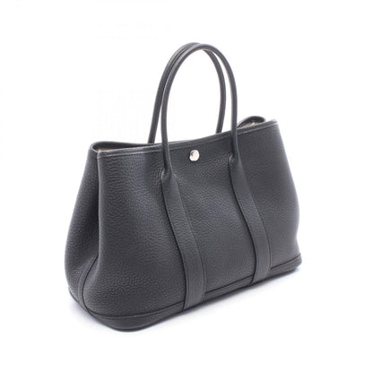 Hermes Tote Bag Garden Party PM Black Leather — view 2