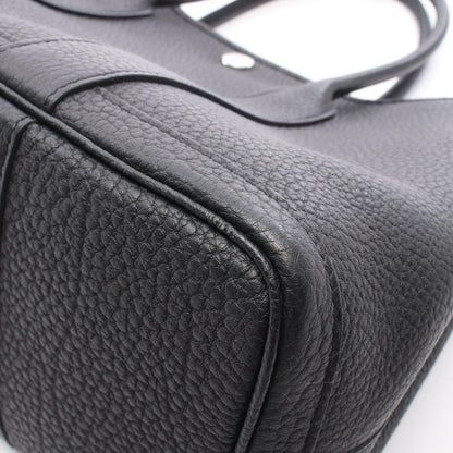 Hermes Tote Bag Garden Party PM Black Leather — view 7
