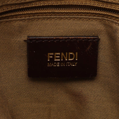 Fendi Zucca Brown Canvas Leather Shoulder Bag — view 4