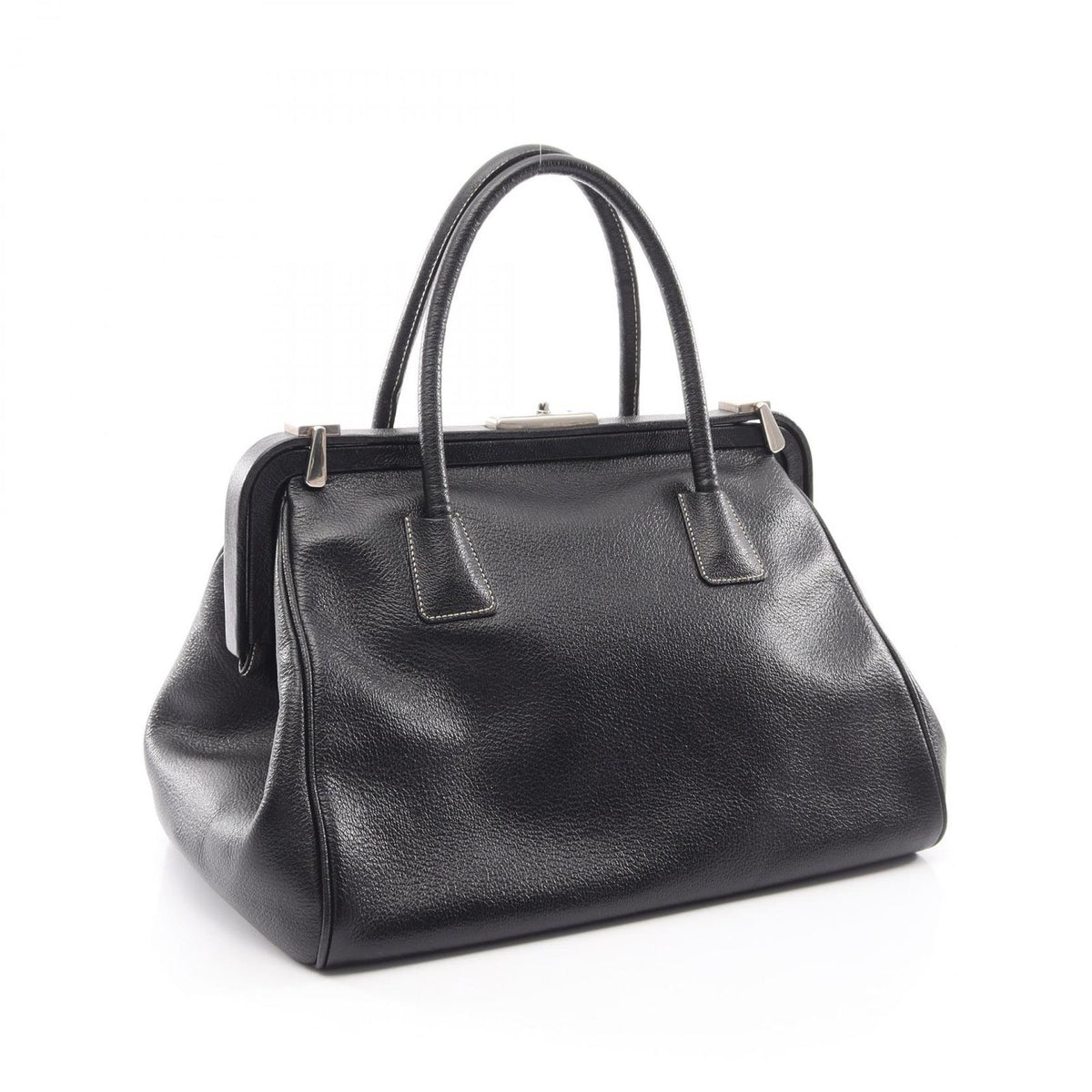 Prada Handbag Doctor's Bag Black Leather — view 2
