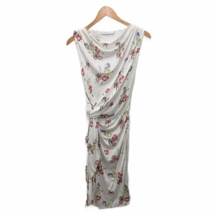 Dior Dress Sleeveless Calf Long Twist Allover Pattern 34 Ivory Multicolor