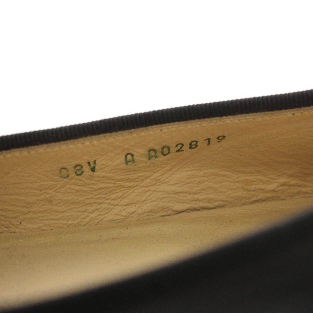 Chanel Ballerina Ballet Shoes Leather CC Logo Ribbon Black a YT 36.5 — view 7