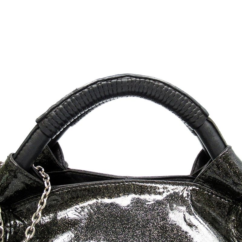 Loewe Nappa Aire Handbag Patent Leather Black — view 2