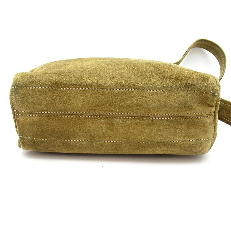 Loewe Anagram Shoulder Bag Suede Leather Beige — view 6