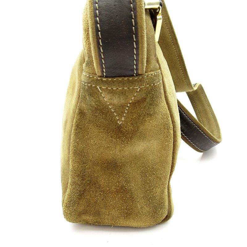 Loewe Anagram Shoulder Bag Suede Leather Beige — view 5