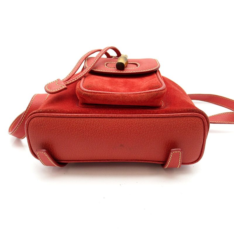 Gucci Bamboo Backpack Mini Suede Leather — view 6