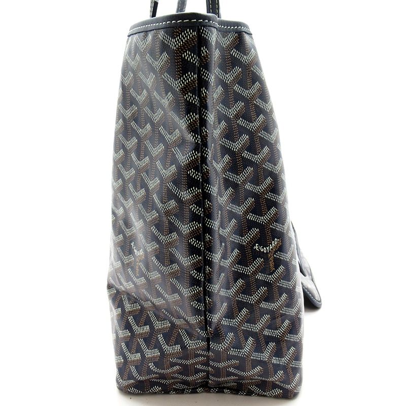 Goyard Saint Louis PM Leather Tote Bag Navy — view 5