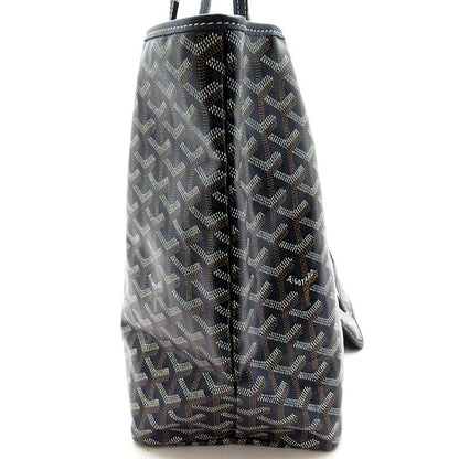 Goyard Saint Louis PM Leather Tote Bag Navy — view 5
