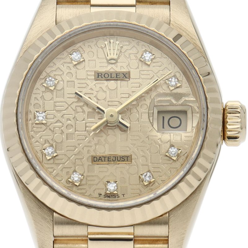 Rolex Datejust Watch Diamond Computer Dial 18K Yellow Gold
