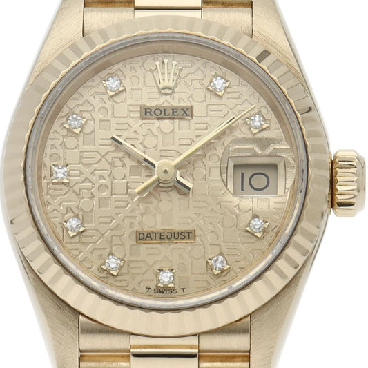 Rolex Datejust Watch Diamond Computer Dial 18K Yellow Gold