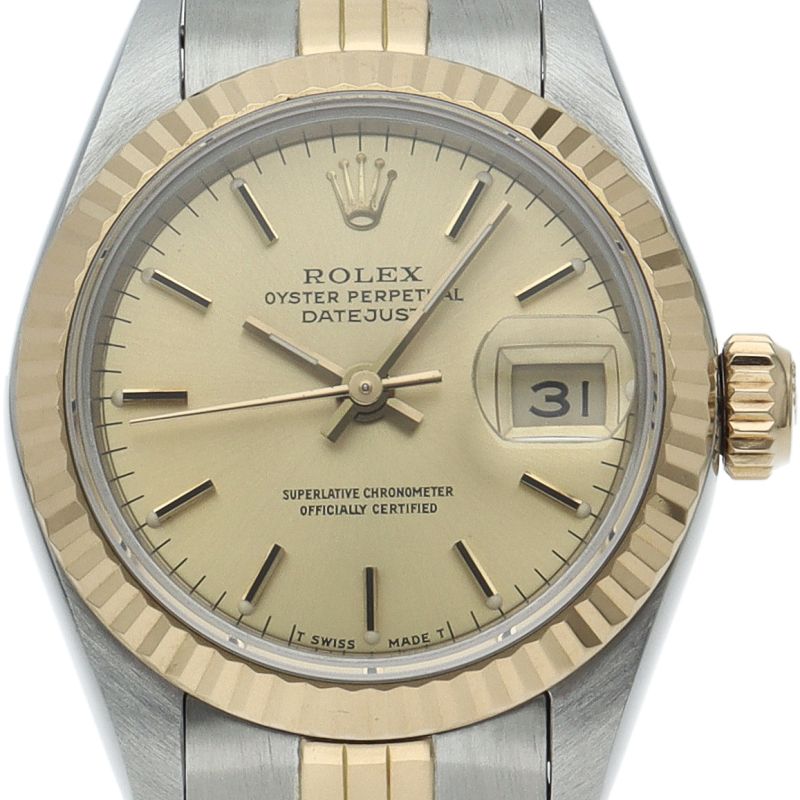Rolex Datejust Watch 18K Yellow Gold SS Chien Color 19