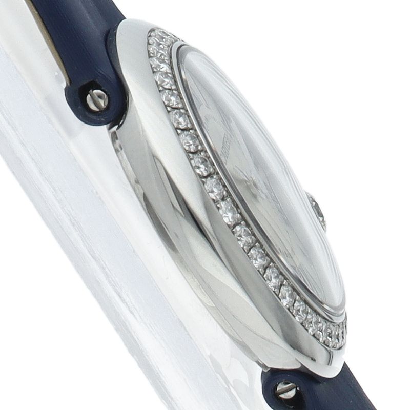 Cartier Ballon Blanc de Watch 26 Diamond Bezel SS Leather Time — view 4