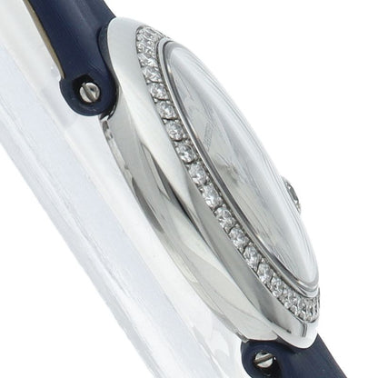 Cartier Ballon Blanc de Watch 26 Diamond Bezel SS Leather Time — view 4