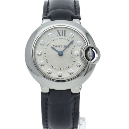 Cartier Ballon Blue de Watch 28 Diamond SS Leather Time — view 2