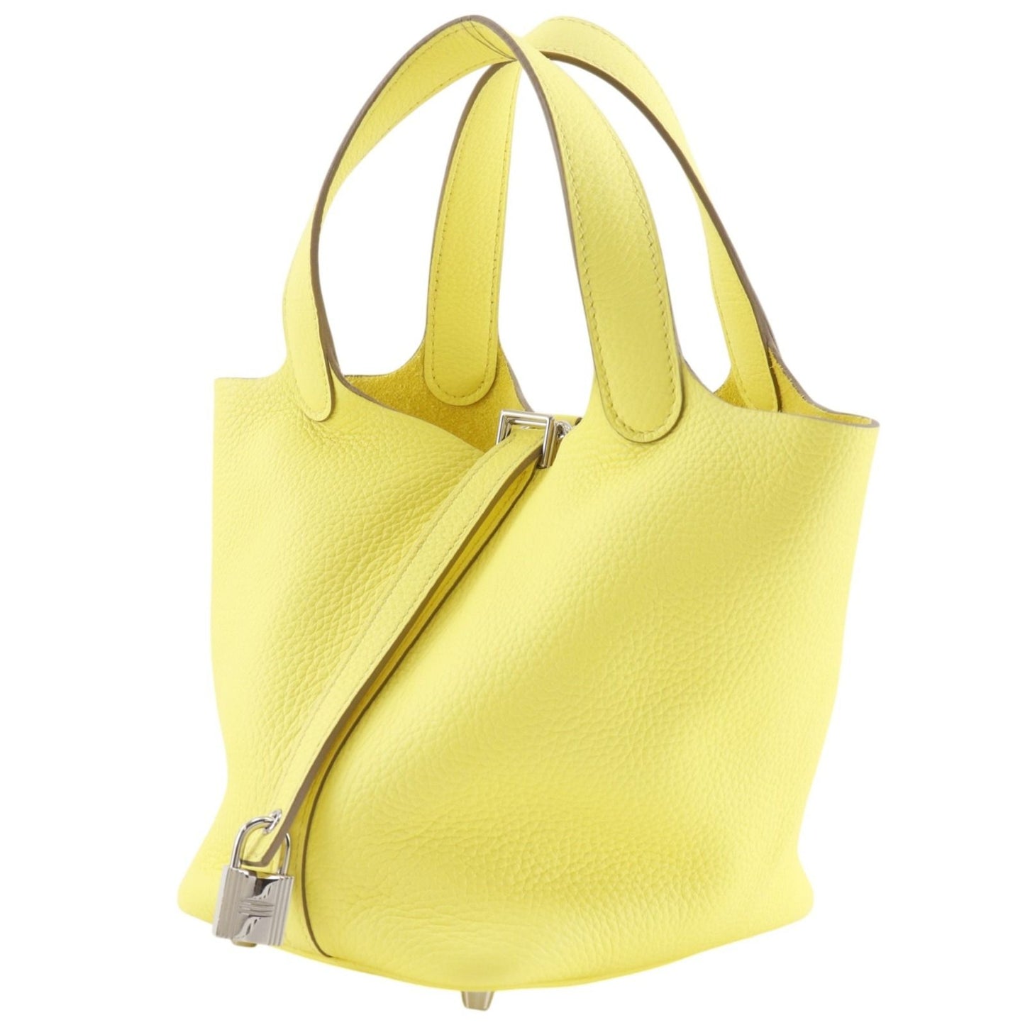 Hermes Picotin Lock 18 PM Taurillon Clemence Yellow B Handbag — view 2