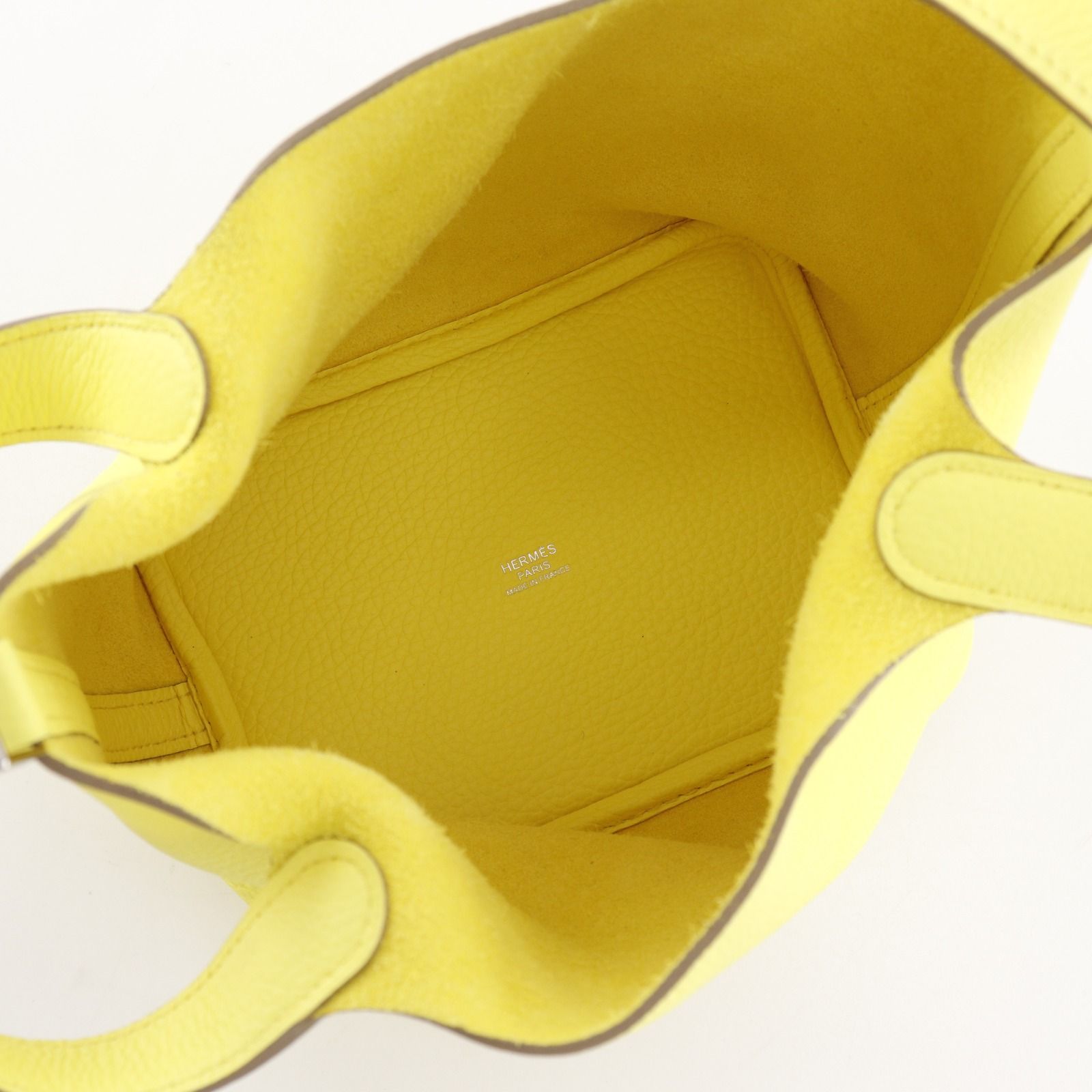 Hermes Picotin Lock 18 PM Taurillon Clemence Yellow B Handbag — view 6