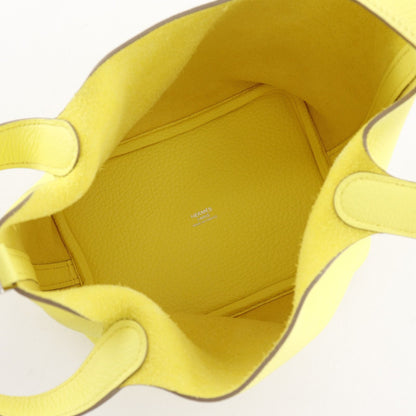 Hermes Picotin Lock 18 PM Taurillon Clemence Yellow B Handbag — view 6