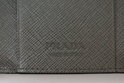 Prada Key Case Key Holder 6 Leather Black Gray Gunmetal — view 6