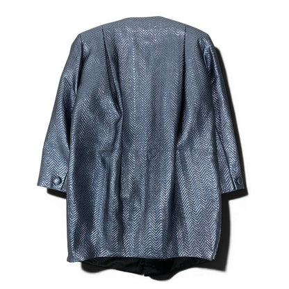 Dior Color Coat Metallic Herringbone 9 Sizes Blue Gray — view 3