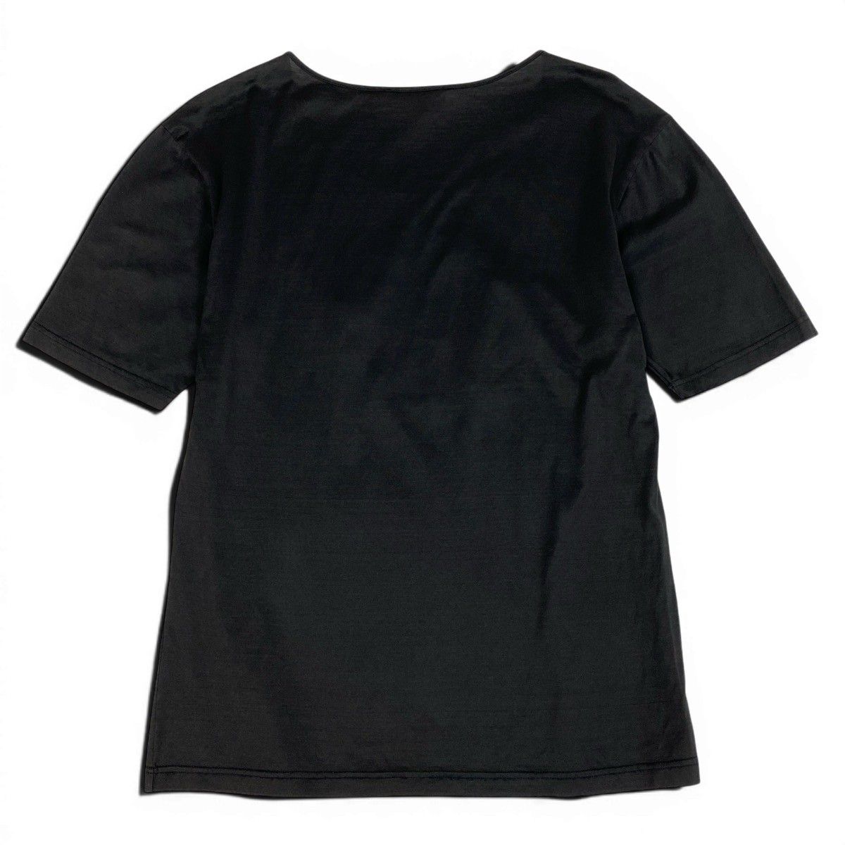 Celine Carriage Logo Embroidery Short Sleeve T-Shirt Vintage Black Cotton — view 2