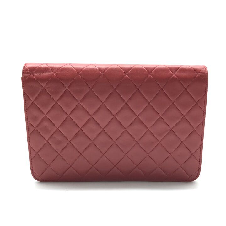Chanel CC Logo Quilted Chain Shoulder Bag Push Lock Leather — view 2