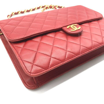 Chanel CC Logo Quilted Chain Shoulder Bag Push Lock Leather — view 5