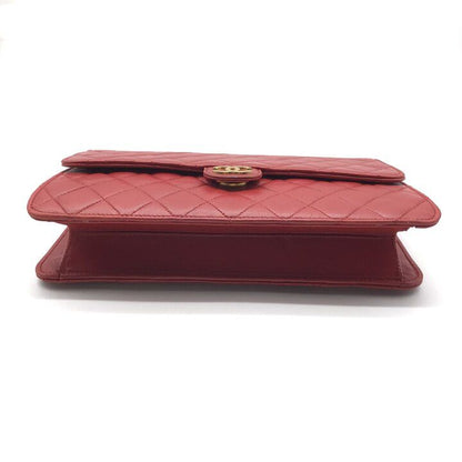 Chanel CC Logo Quilted Chain Shoulder Bag Push Lock Leather — view 3