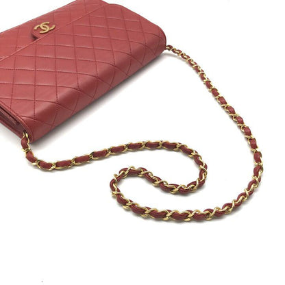 Chanel CC Logo Quilted Chain Shoulder Bag Push Lock Leather — view 6