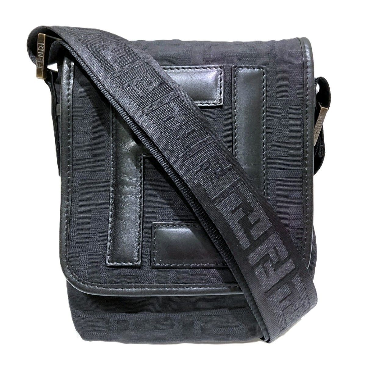 Fendi Zucca Shoulder Bag Canvas