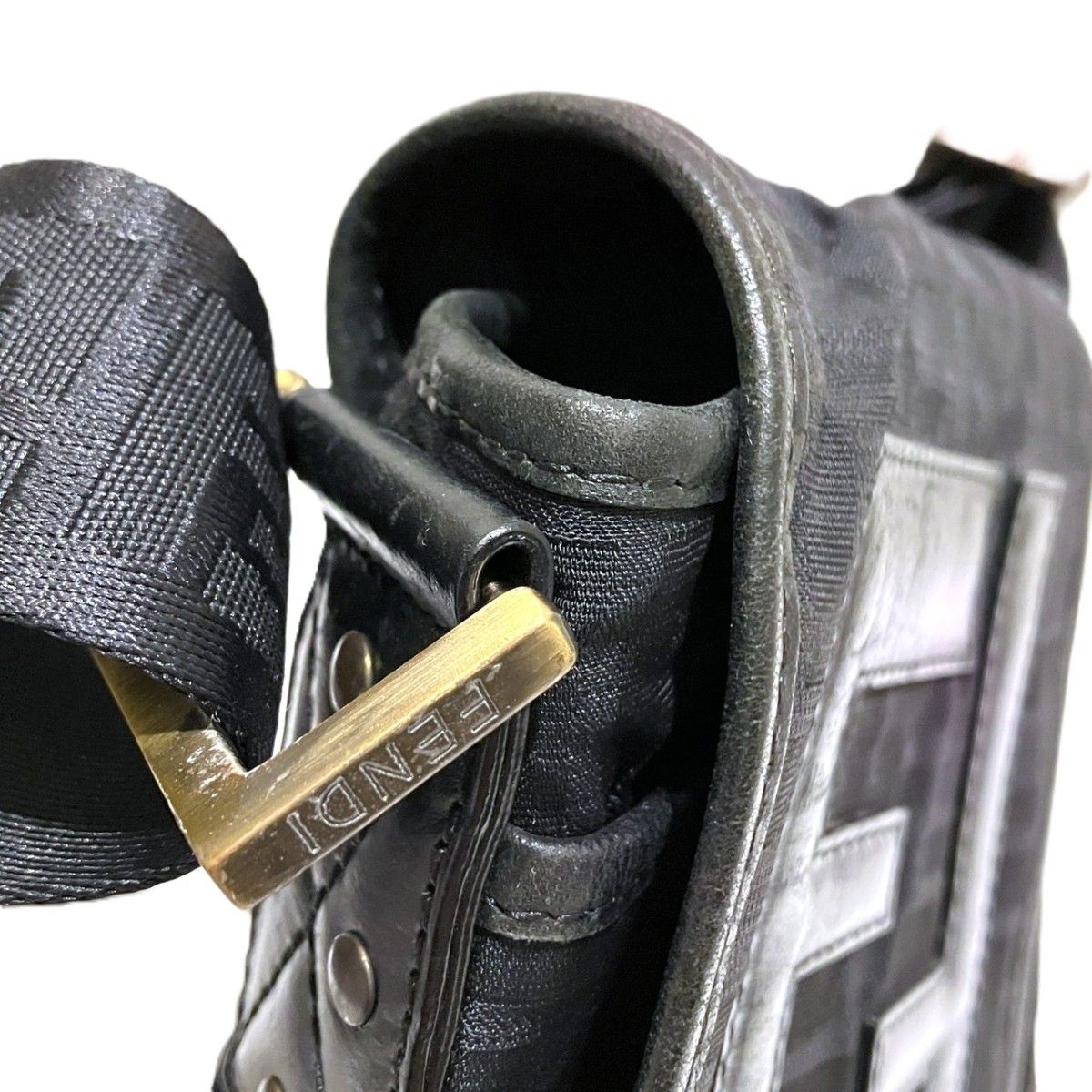 Fendi Zucca Shoulder Bag Canvas — view 8