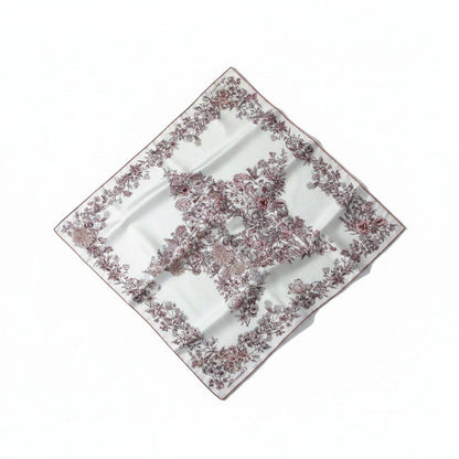 Dior Kept Star 70 Silk Scarf Floral Pattern Multicolor