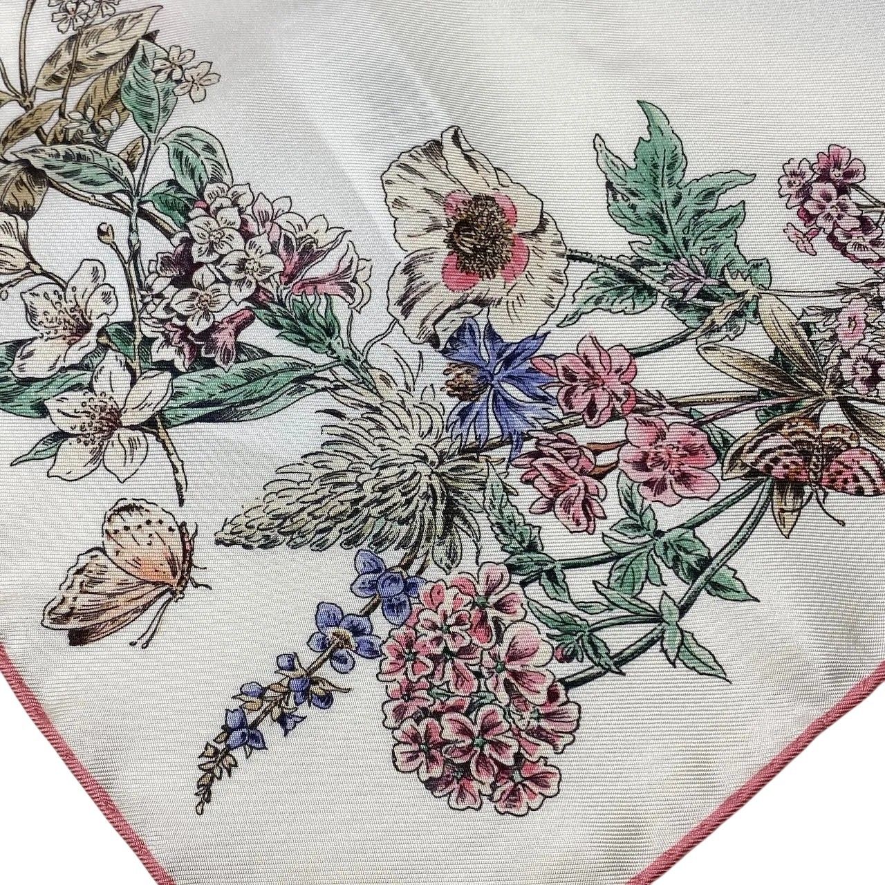 Dior Kept Star 70 Silk Scarf Floral Pattern Multicolor — view 6