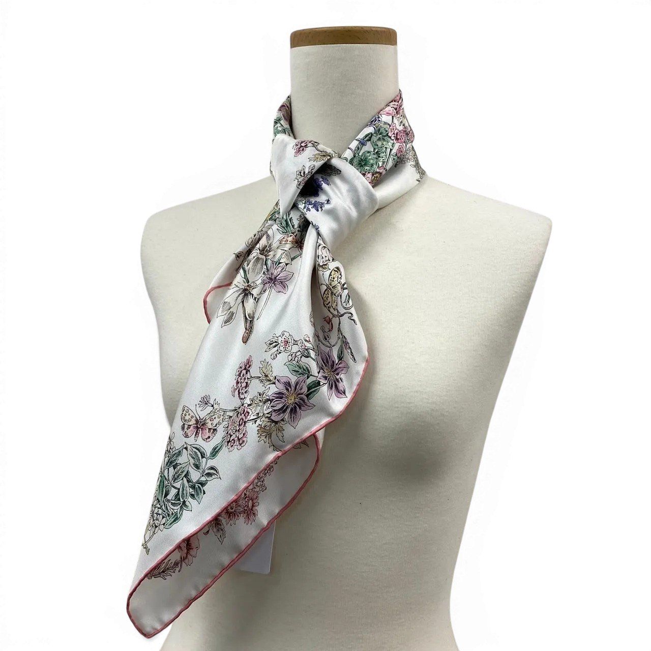 Dior Kept Star 70 Silk Scarf Floral Pattern Multicolor — view 2