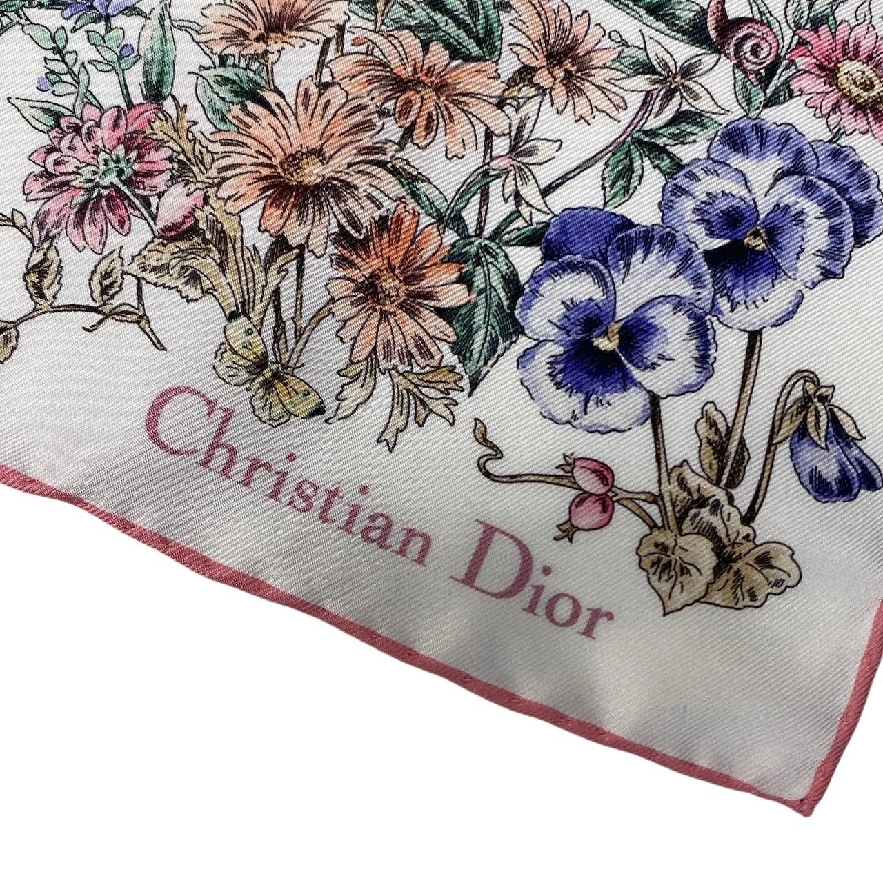 Dior Kept Star 70 Silk Scarf Floral Pattern Multicolor — view 5
