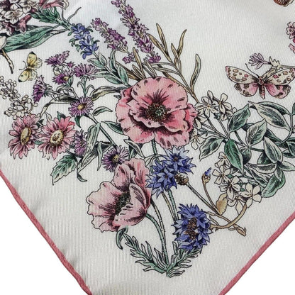 Dior Kept Star 70 Silk Scarf Floral Pattern Multicolor — view 7