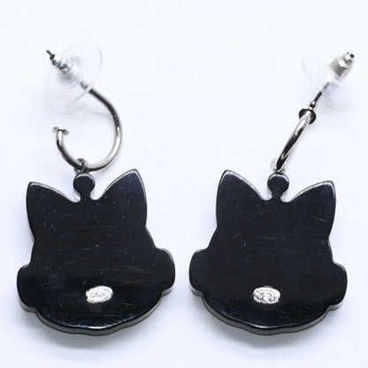 Chanel 17S Earrings Robot Cat Pink Yellow Glitter 17 — view 7