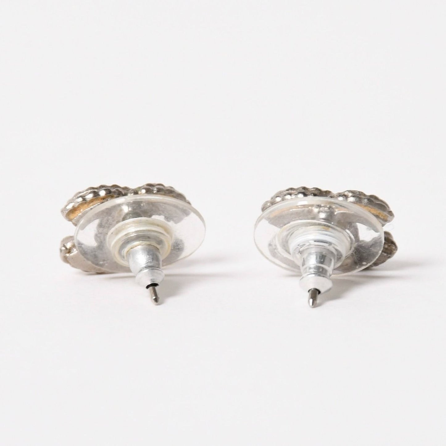 Chanel Earrings CC Logo Rhinestone Metal — view 2