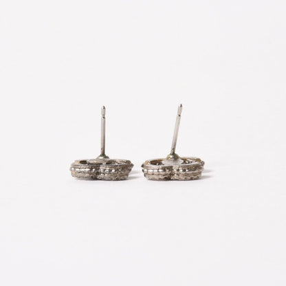 Chanel Earrings CC Logo Rhinestone Metal — view 5