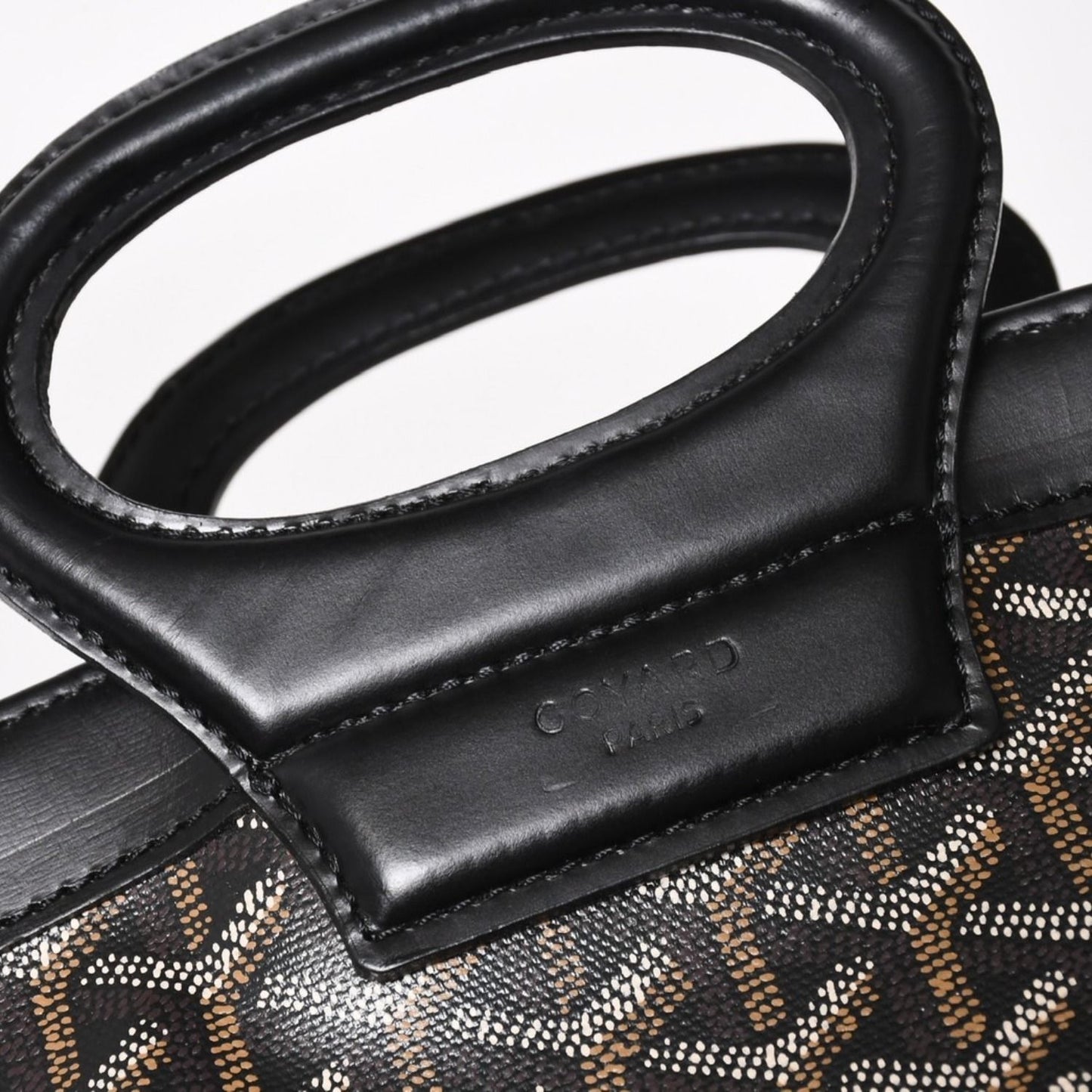 Goyard Beluga PM Handbag Leather Black Silver — view 6