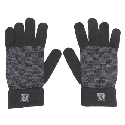 Louis Vuitton Gon Petit Damier Wool Gloves Black — view 3