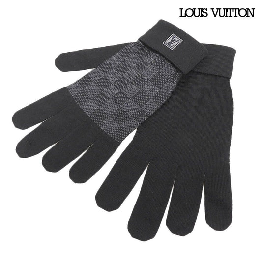 Louis Vuitton Gon Petit Damier Wool Gloves Black
