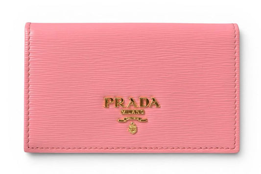 Prada Card Case Coin Business Holder Peonia Pink