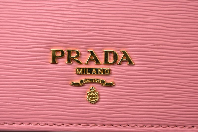 Prada Card Case Coin Business Holder Peonia Pink — view 4