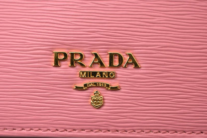 Prada Card Case Coin Business Holder Peonia Pink — view 4