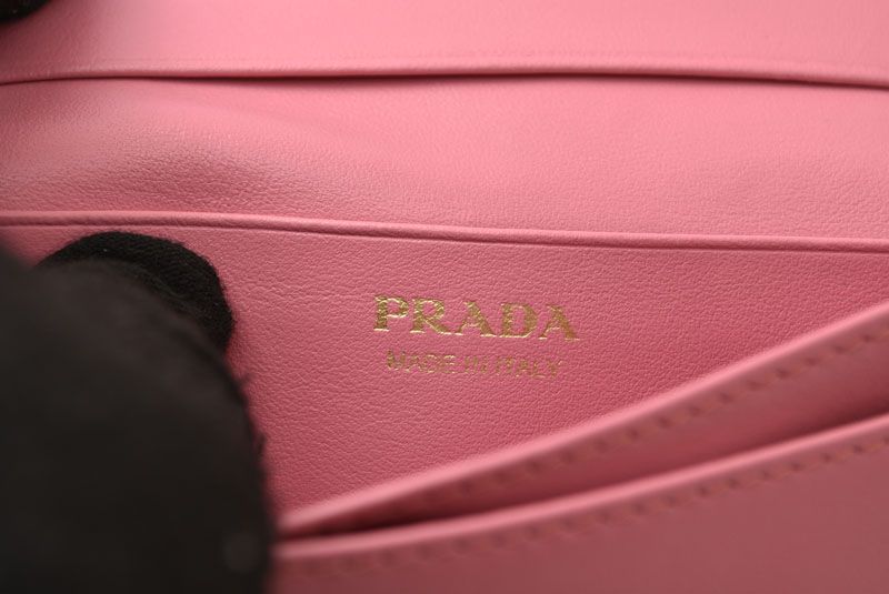 Prada Card Case Coin Business Holder Peonia Pink — view 8